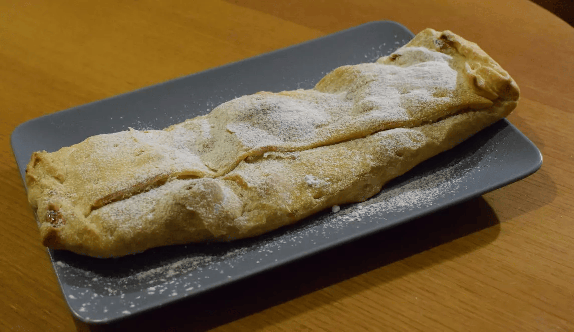 Traditional Homemade Apple Strudel with Puff Pastry